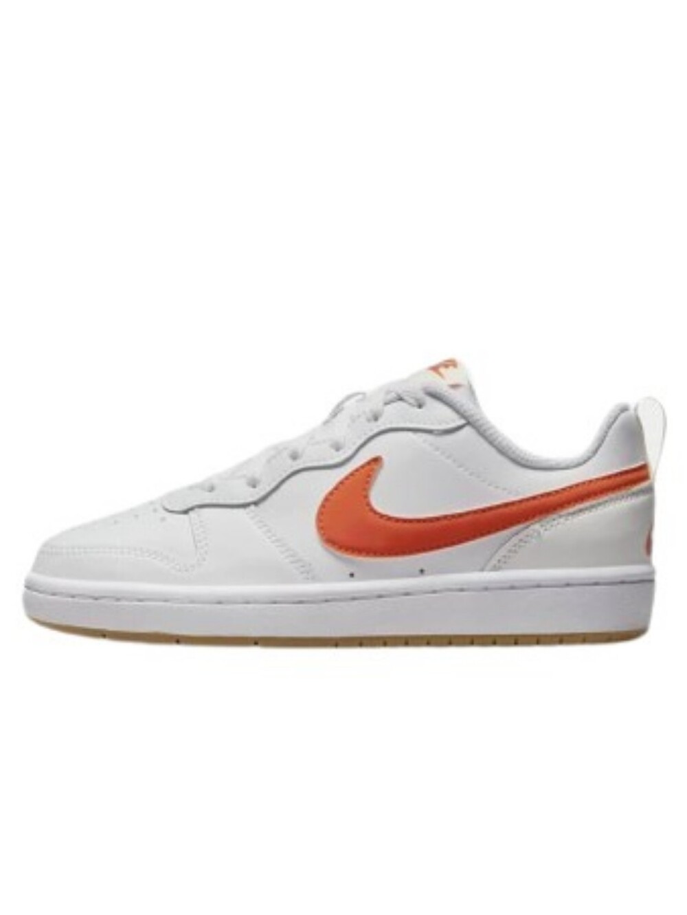 Nike Court Borough Low Youth Sneaker Orange Swoosh Sz 7Y
